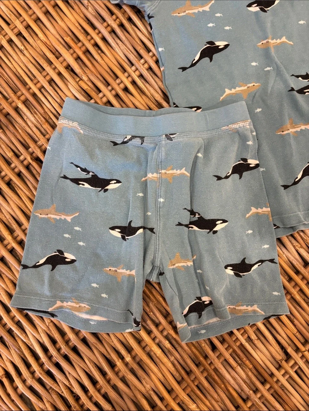 Crewcuts Blue Orca & Shark Short-Sleeve Pajama Set